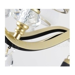 Moderne, Samtidskunst, Retro, Luksuriøs Krystallanhengslampe Med Glassskjerm