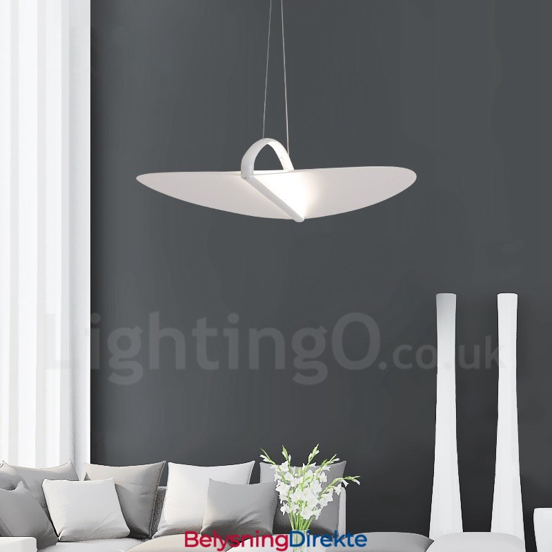 Moderne Og Samtidskunstnerisk Akryl Pendellampe Med 1 Lyskilde Og Stålskjerm