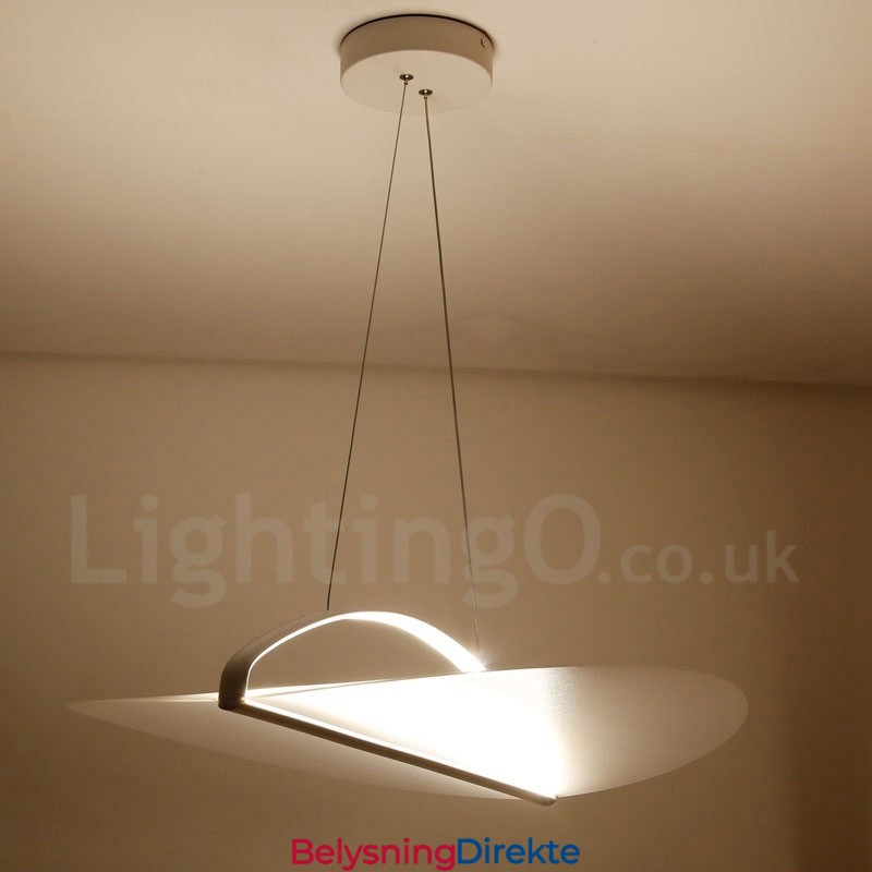 Moderne Og Samtidskunstnerisk Akryl Pendellampe Med 1 Lyskilde Og Stålskjerm