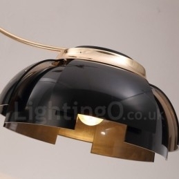 Moderne Og Moderne Stållysekrone Med 5 Lys Og Akrylskjerm