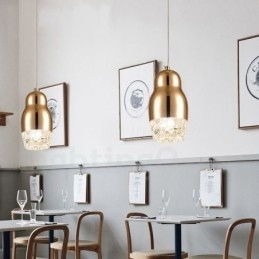 Moderne Samtidsstil 1 Lyspære Aluminiumslegering Pendellampe Med Akrylskjerm