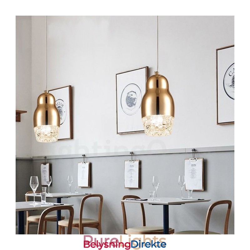 Moderne Samtidsstil 1 Lyspære Aluminiumslegering Pendellampe Med Akrylskjerm