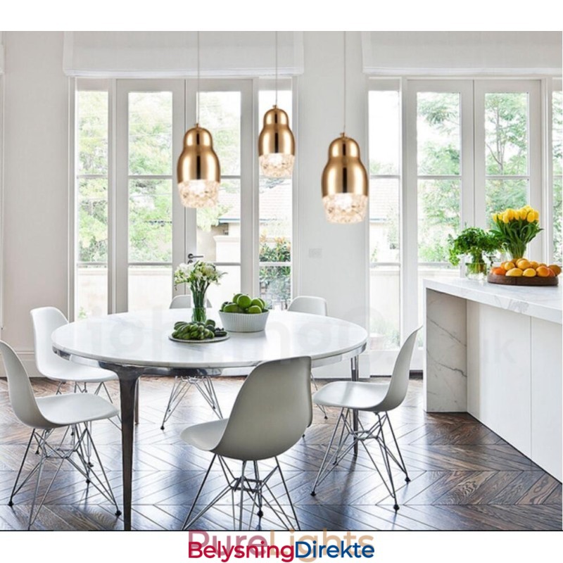 Moderne Samtidsstil 1 Lyspære Aluminiumslegering Pendellampe Med Akrylskjerm