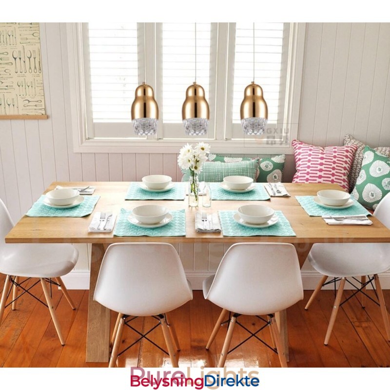 Moderne Samtidsstil 1 Lyspære Aluminiumslegering Pendellampe Med Akrylskjerm