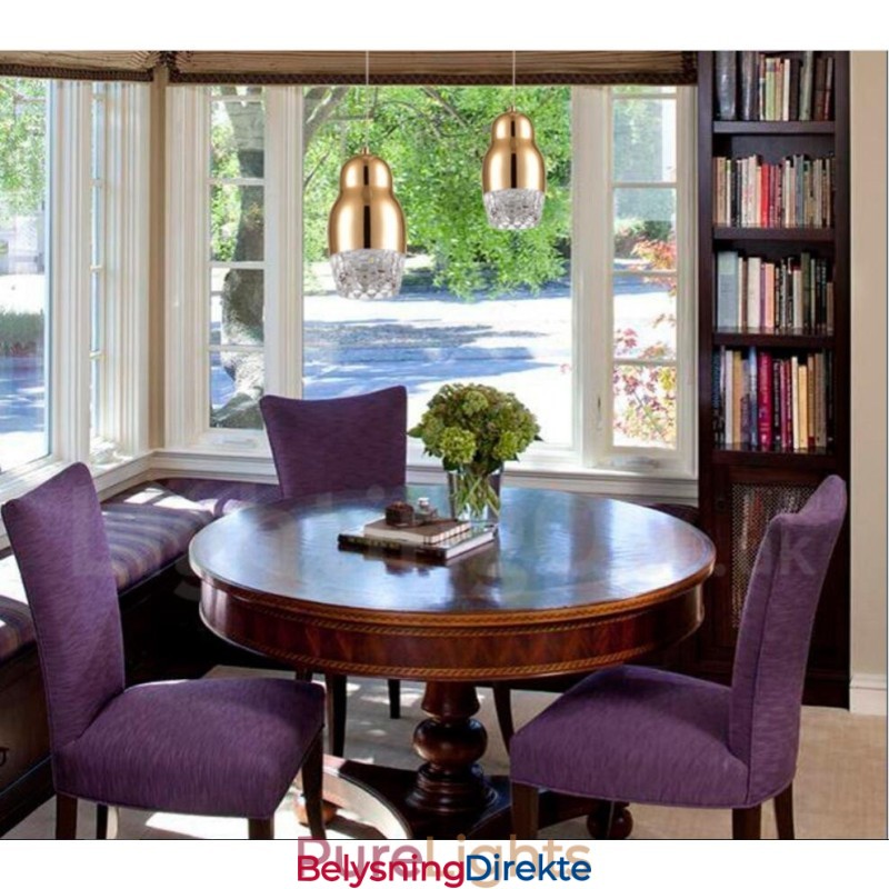 Moderne Samtidsstil 1 Lyspære Aluminiumslegering Pendellampe Med Akrylskjerm