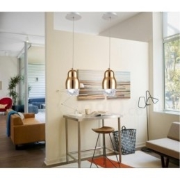 Moderne Samtidsstil 1 Lyspære Aluminiumslegering Pendellampe Med Akrylskjerm