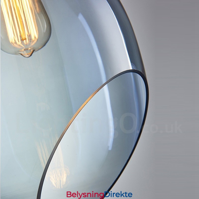 Moderne Og Moderne Pendellampe I Glass Med 1 Lys Og Glassskjerm