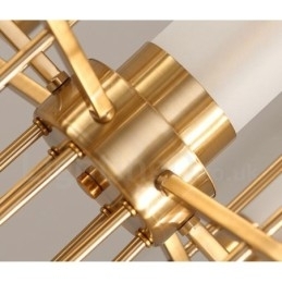 Rustikk Lodge Moderne Samtidskrone I Stål Med 6 Lys Og Glassskjerm