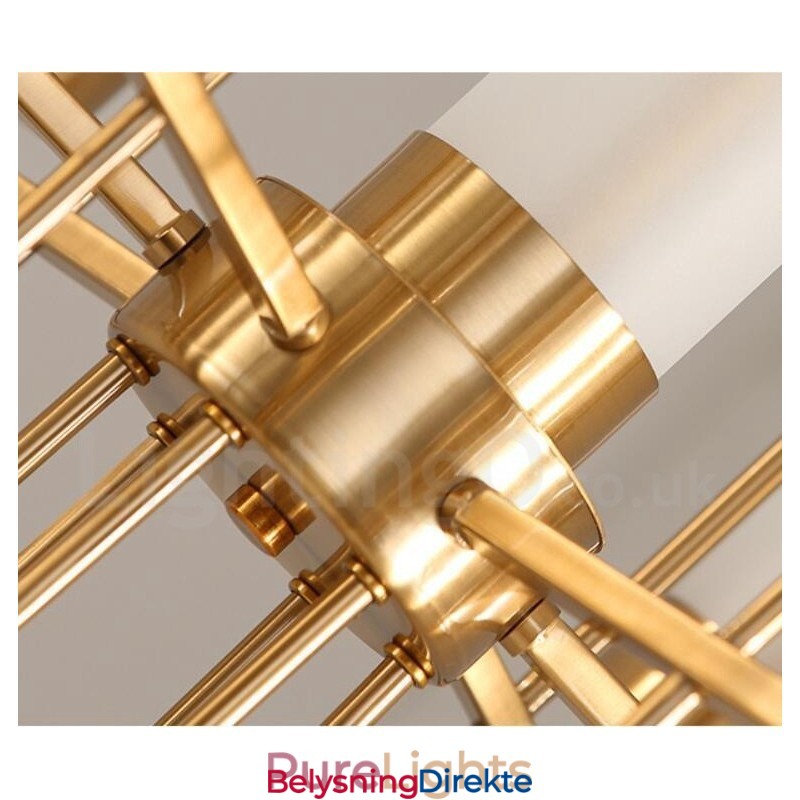 Rustikk Lodge Moderne Samtidskrone I Stål Med 6 Lys Og Glassskjerm