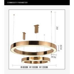 Moderne Og Moderne Stål Pendellampe Med 1 Lys Og Akrylskjerm