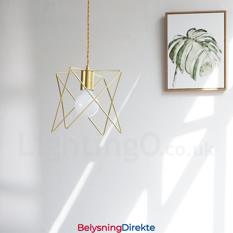 Moderne Og Moderne Stål Pendellampe Med 1 Lys Og Skjerm