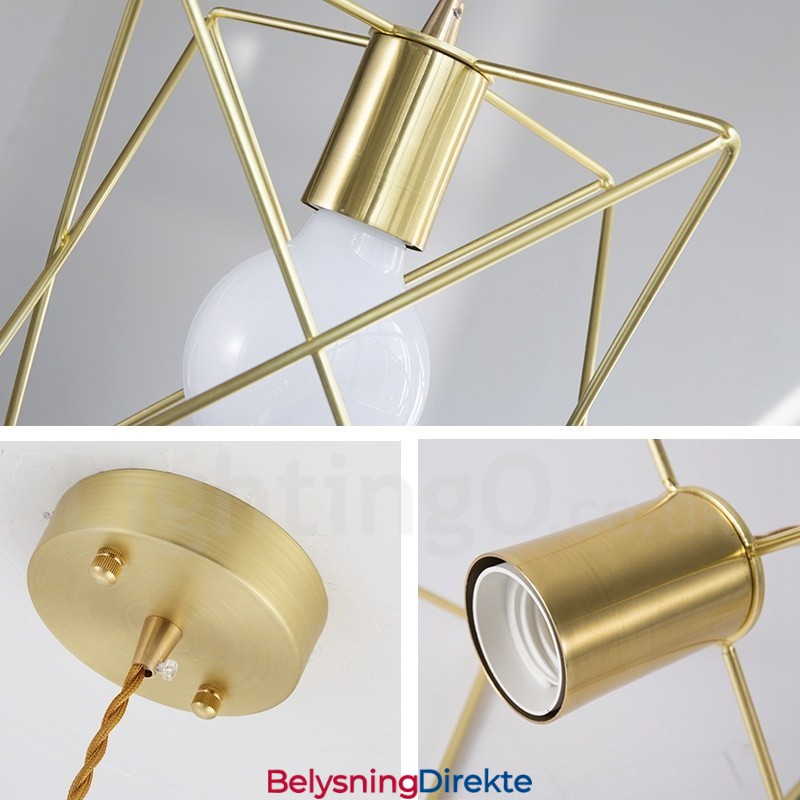 Moderne Og Moderne Stål Pendellampe Med 1 Lys Og Skjerm