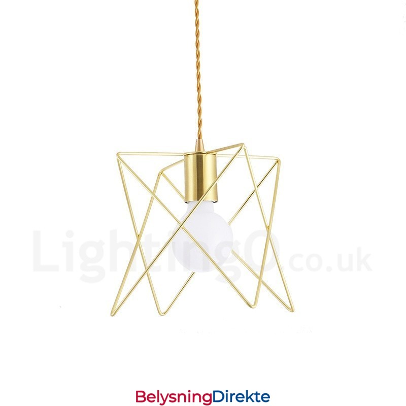 Moderne Og Moderne Stål Pendellampe Med 1 Lys Og Skjerm