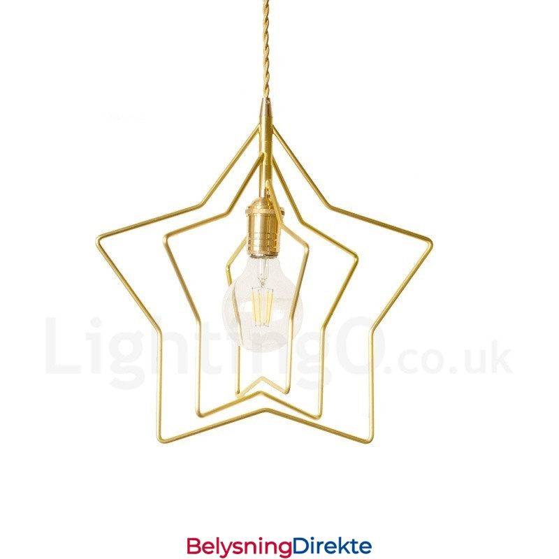 Moderne Og Moderne Messing Pendellampe Med 1 Lys Og Skjerm