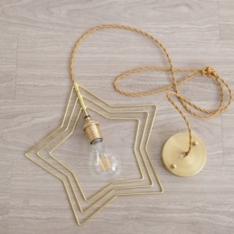 Moderne Og Moderne Messing Pendellampe Med 1 Lys Og Skjerm