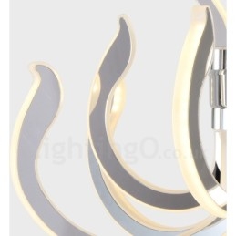 Moderne Og Samtidskunstnerisk Akryllysekrone Med 24 Lys Og Akrylskjerm