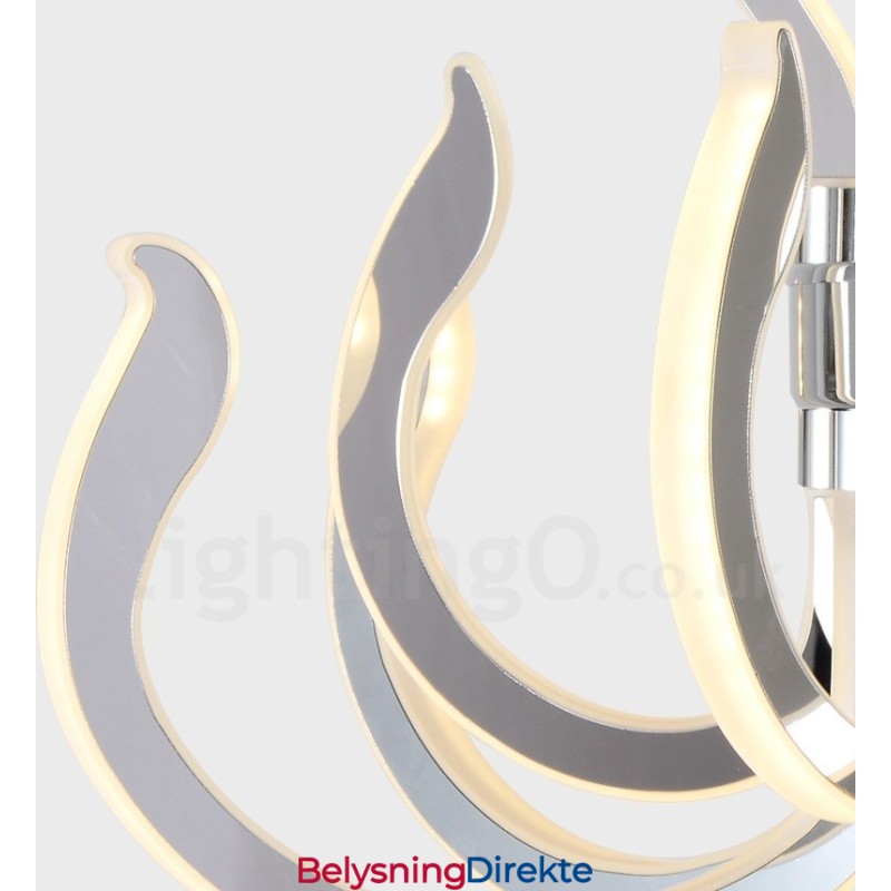 Moderne Og Samtidskunstnerisk Akryllysekrone Med 24 Lys Og Akrylskjerm