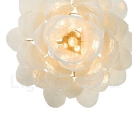 Moderne Og Samtidskunstnerisk Stålpendellampe Med 6 Lys Og Glassskjerm