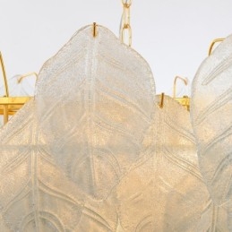 Moderne Og Moderne Pendellampe I Stål Med 4 Lys Og Glassskjerm