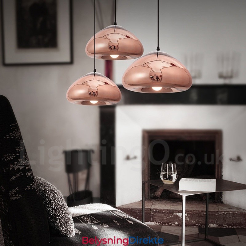 Moderne Og Moderne Pendellampe I Glass Med 1 Lys Og Glassskjerm