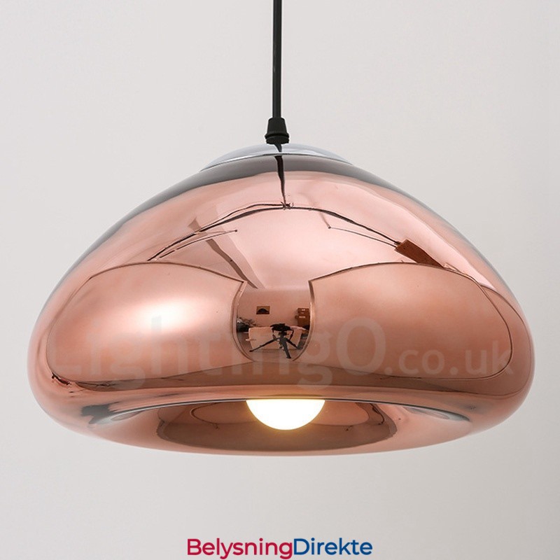 Moderne Og Moderne Pendellampe I Glass Med 1 Lys Og Glassskjerm