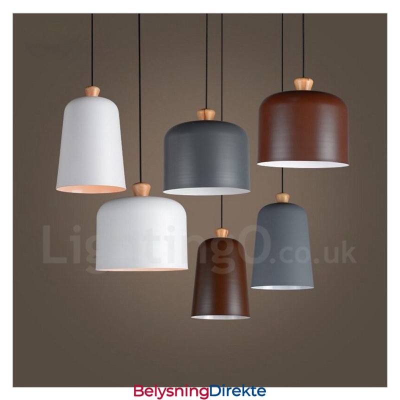 Moderne Samtidsstil 1 Lyspære Aluminiumslegering Pendellampe Med Aluminiumslegeringskjerm