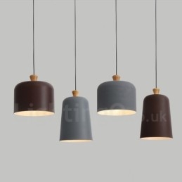 Moderne Samtidsstil 1 Lyspære Aluminiumslegering Pendellampe Med Aluminiumslegeringskjerm