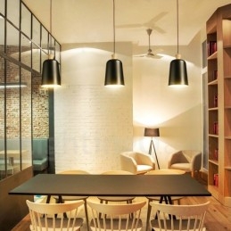 Moderne Samtidsstil 1 Lyspære Aluminiumslegering Pendellampe Med Aluminiumslegeringskjerm