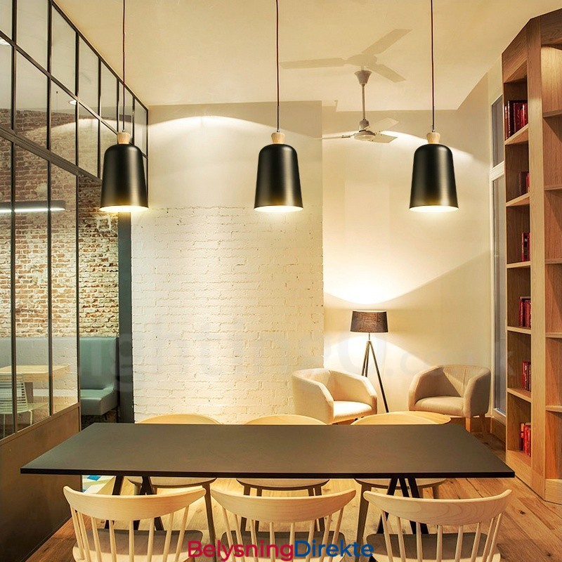Moderne Samtidsstil 1 Lyspære Aluminiumslegering Pendellampe Med Aluminiumslegeringskjerm