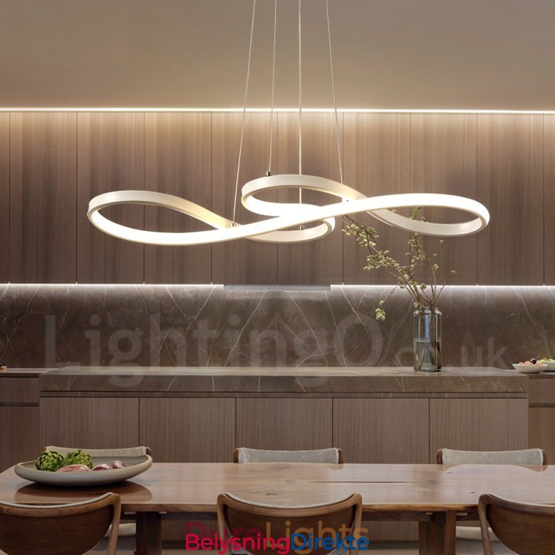 Moderne, Samtidskunstnerisk Pendellampe I Aluminium Med Akrylskjerm