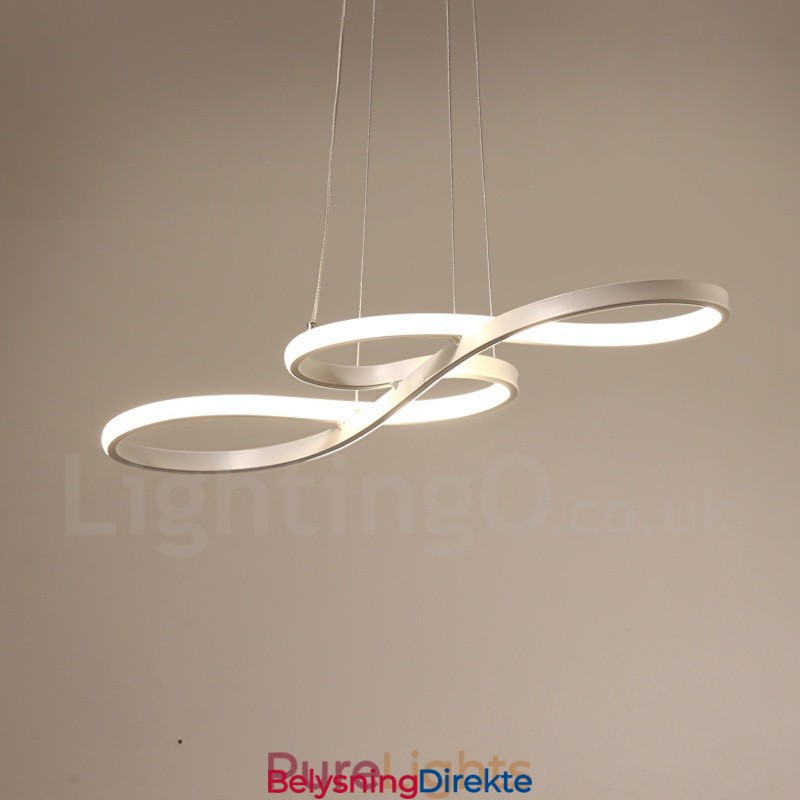 Moderne, Samtidskunstnerisk Pendellampe I Aluminium Med Akrylskjerm