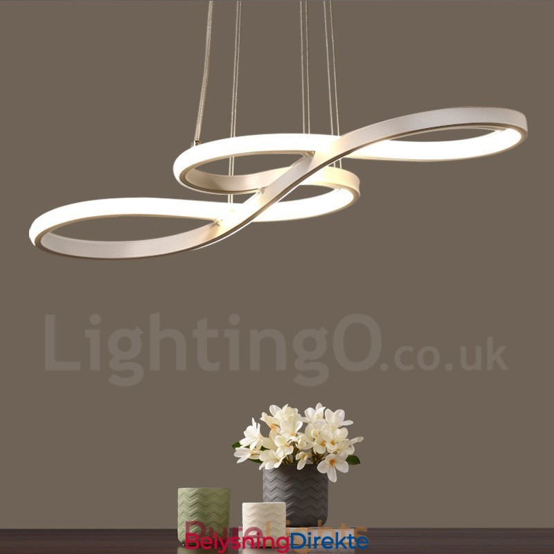 Moderne, Samtidskunstnerisk Pendellampe I Aluminium Med Akrylskjerm