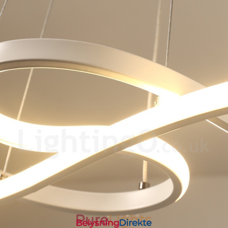 Moderne, Samtidskunstnerisk Pendellampe I Aluminium Med Akrylskjerm