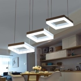 Moderne Og Moderne Pendellampe I Aluminium Med 3 Lys Og Akrylskjerm