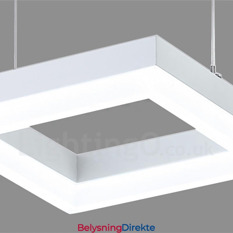 Moderne Og Samtidskunstnerisk Pendellampe I Aluminium Med 6 Lys Og Akrylskjerm