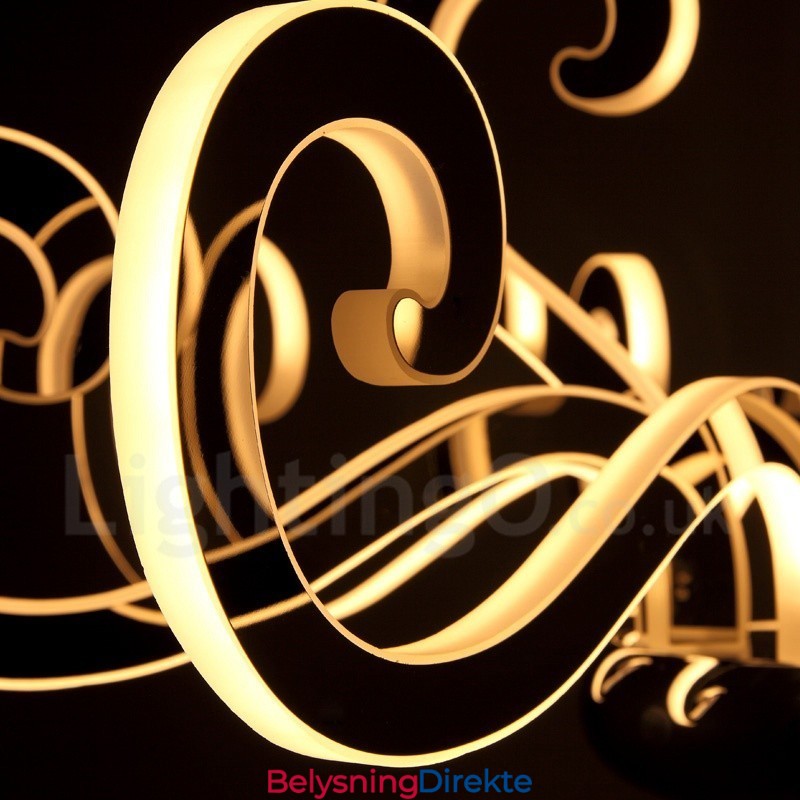 Dimbar Moderne Samtidskrone I Stål Med 12 Lys Og Akrylskjerm