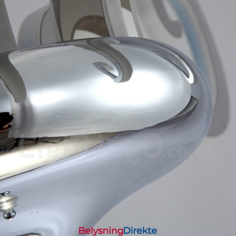 Dimbar Moderne Samtidskrone I Stål Med 12 Lys Og Akrylskjerm