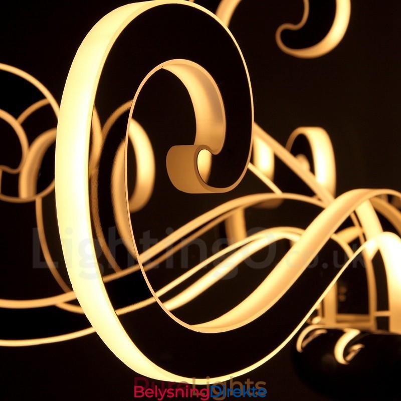 Dimbar Moderne Samtidskrone I Stål Med 8 Lys Og Akrylskjerm