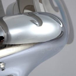 Dimbar Moderne Samtidskrone I Stål Med 8 Lys Og Akrylskjerm