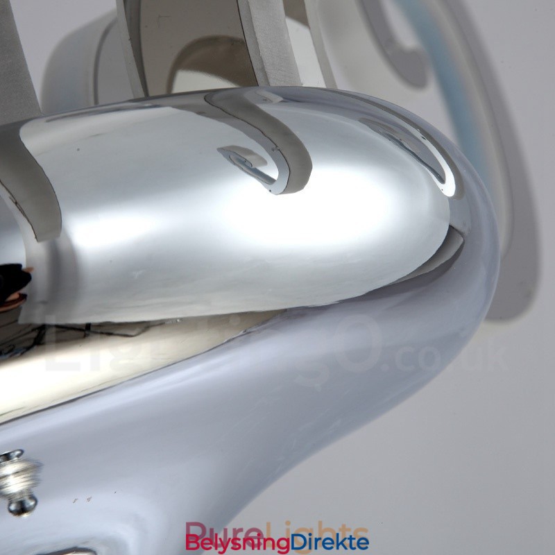 Dimbar Moderne Samtidskrone I Stål Med 8 Lys Og Akrylskjerm