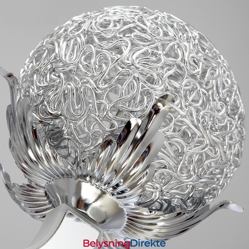 Dimbar Moderne Samtidskrone I Stål Med 8 Lys Og Skjerm I Aluminiumslegering