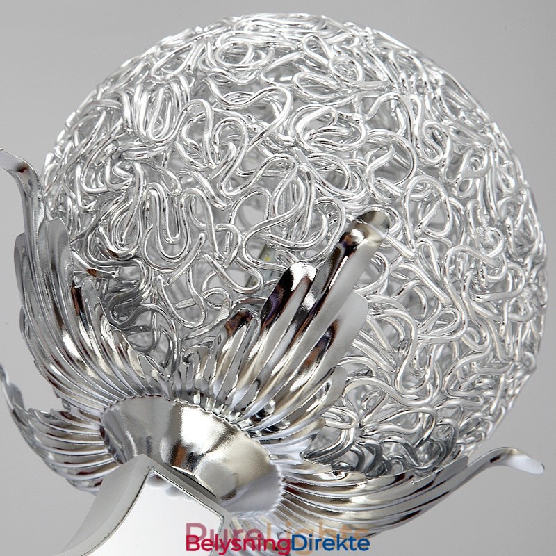 Dimbar Moderne Samtidskrone I Stål Med 6 Lys Og Skjerm I Aluminiumslegering