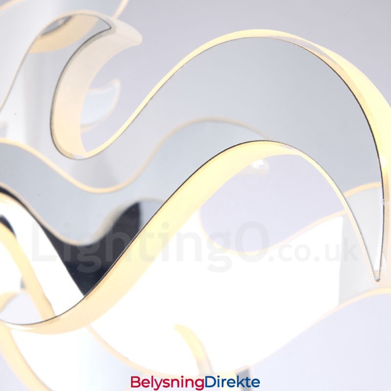 Dimbar Moderne Samtidskrone I Stål Med 12 Lys Og Akrylskjerm