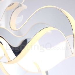 Dimbar Moderne Samtidskrone I Stål Med 9 Lys Og Akrylskjerm