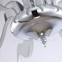 Dimbar Moderne Samtidskrone I Stål Med 9 Lys Og Akrylskjerm