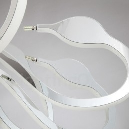 Dimbar Moderne Samtidskrone I Stål Med 10 Lys Og Akrylskjerm