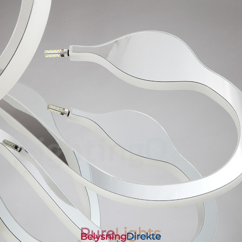 Dimbar Moderne Samtidskrone I Stål Med 10 Lys Og Akrylskjerm