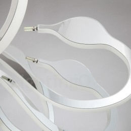 Dimbar Moderne Samtidskrone I Stål Med 8 Lys Og Akrylskjerm