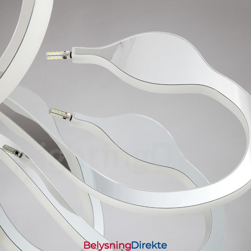 Dimbar Moderne Samtidskrone I Stål Med 8 Lys Og Akrylskjerm