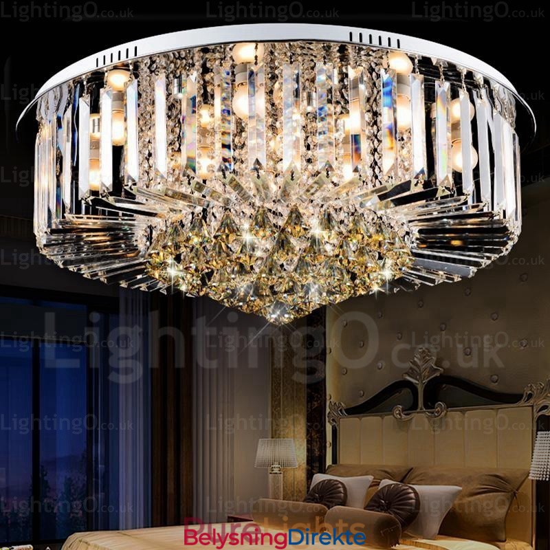 6 Moderne, Samtidskunstneriske Taklamper Med Krystallskjerm